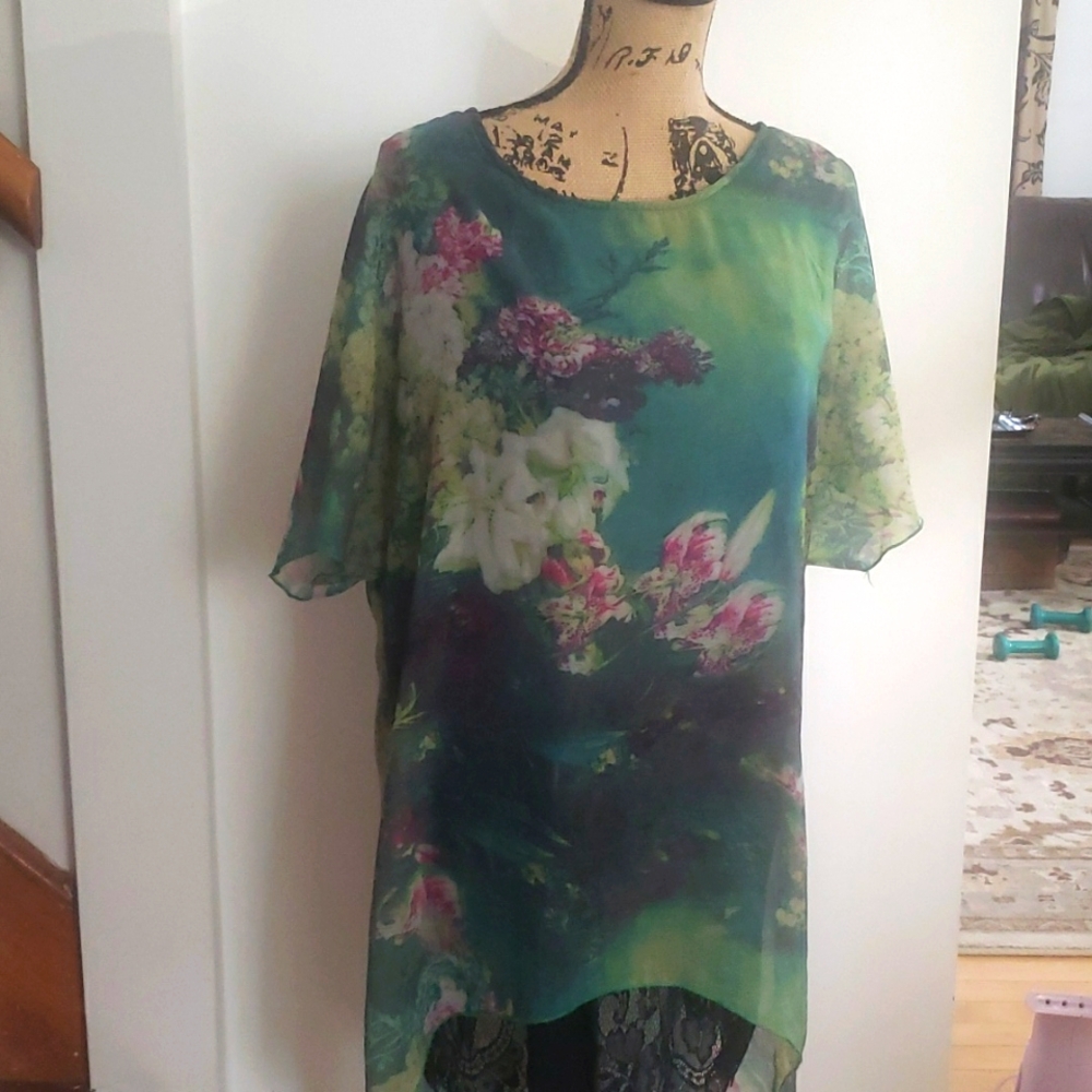 Womans layered shirt dress